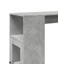 Bartisch mit Regal Betongrau 101x40x103,5 cm Holzwerkstoff