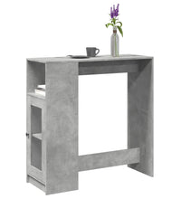Bartisch mit Regal Betongrau 101x40x103,5 cm Holzwerkstoff
