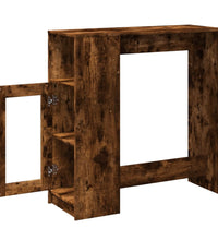 Bartisch mit Regal Räuchereiche 101x40x103,5 cm Holzwerkstoff