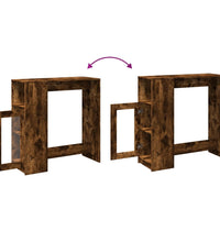 Bartisch mit Regal Räuchereiche 101x40x103,5 cm Holzwerkstoff
