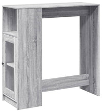 Bartisch mit Regal Grau Sonoma 101x40x103,5 cm Holzwerkstoff