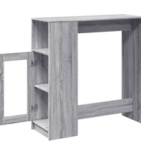 Bartisch mit Regal Grau Sonoma 101x40x103,5 cm Holzwerkstoff