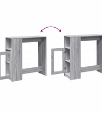 Bartisch mit Regal Grau Sonoma 101x40x103,5 cm Holzwerkstoff