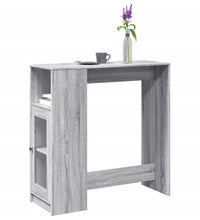Bartisch mit Regal Grau Sonoma 101x40x103,5 cm Holzwerkstoff