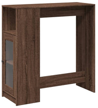 Bartisch mit Regal Braun Eiche 101x40x103,5 cm Holzwerkstoff