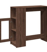 Bartisch mit Regal Braun Eiche 101x40x103,5 cm Holzwerkstoff