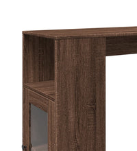 Bartisch mit Regal Braun Eiche 101x40x103,5 cm Holzwerkstoff