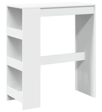 Bartisch mit Regal Weiß 90x40x103,5 cm Holzwerkstoff
