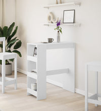 Bartisch mit Regal Weiß 90x40x103,5 cm Holzwerkstoff