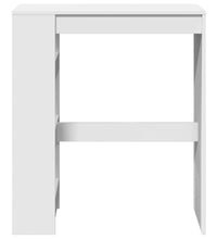 Bartisch mit Regal Weiß 90x40x103,5 cm Holzwerkstoff