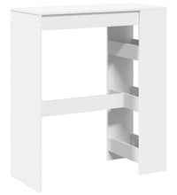 Bartisch mit Regal Weiß 90x40x103,5 cm Holzwerkstoff