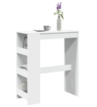 Bartisch mit Regal Weiß 90x40x103,5 cm Holzwerkstoff