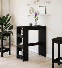 Bartisch mit Regal Schwarz 90x40x103,5 cm Holzwerkstoff