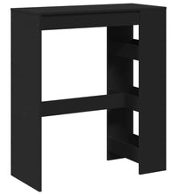 Bartisch mit Regal Schwarz 90x40x103,5 cm Holzwerkstoff