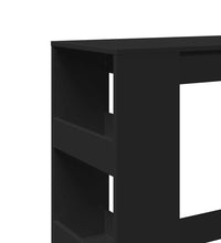 Bartisch mit Regal Schwarz 90x40x103,5 cm Holzwerkstoff
