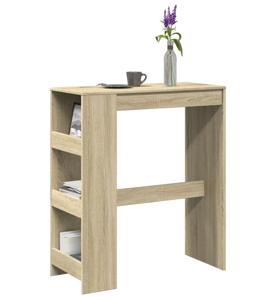 Bartisch mit Regal Sonoma-Eiche 90x40x103,5 cm Holzwerkstoff