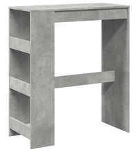 Bartisch mit Regal Betongrau 90x40x103,5 cm Holzwerkstoff