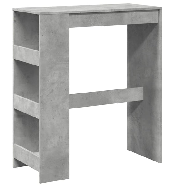 Bartisch mit Regal Betongrau 90x40x103,5 cm Holzwerkstoff