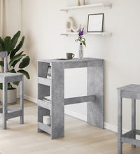 Bartisch mit Regal Betongrau 90x40x103,5 cm Holzwerkstoff
