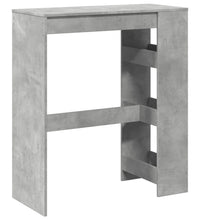 Bartisch mit Regal Betongrau 90x40x103,5 cm Holzwerkstoff