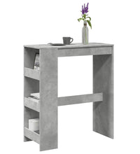 Bartisch mit Regal Betongrau 90x40x103,5 cm Holzwerkstoff