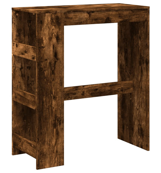 Bartisch mit Regal Räuchereiche 90x40x103,5 cm Holzwerkstoff