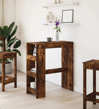 Bartisch mit Regal Räuchereiche 90x40x103,5 cm Holzwerkstoff