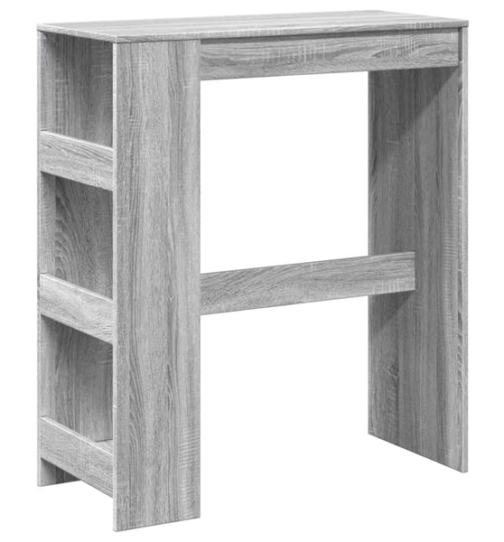 Bartisch mit Regal Grau Sonoma 90x40x103,5 cm Holzwerkstoff