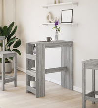 Bartisch mit Regal Grau Sonoma 90x40x103,5 cm Holzwerkstoff