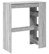 Bartisch mit Regal Grau Sonoma 90x40x103,5 cm Holzwerkstoff