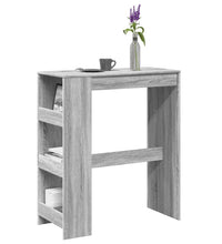 Bartisch mit Regal Grau Sonoma 90x40x103,5 cm Holzwerkstoff