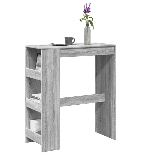 Bartisch mit Regal Grau Sonoma 90x40x103,5 cm Holzwerkstoff
