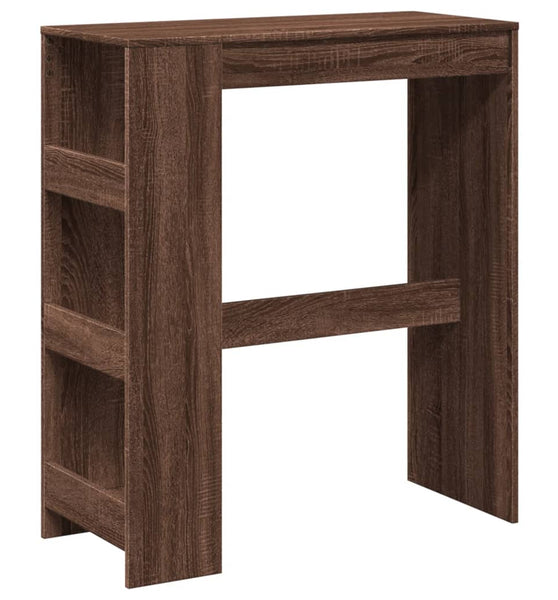 Bartisch mit Regal Braun Eiche 90x40x103,5 cm Holzwerkstoff