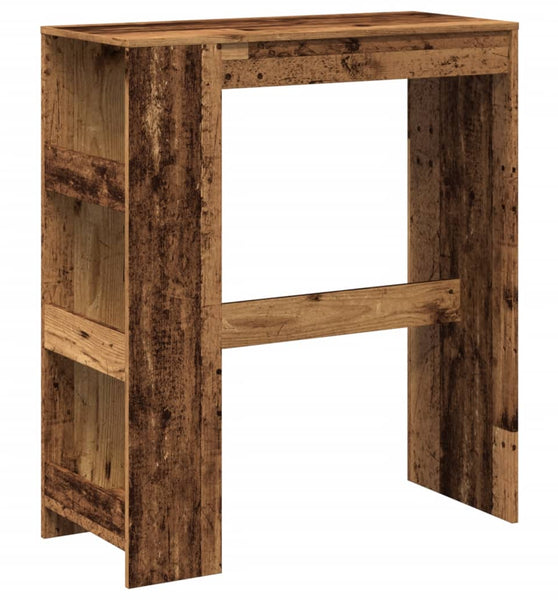 Bartisch mit Regal Altholz-Optik 90x40x103,5 cm Holzwerkstoff