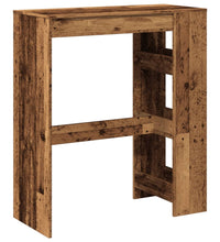 Bartisch mit Regal Altholz-Optik 90x40x103,5 cm Holzwerkstoff
