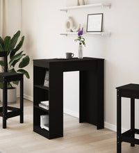 Bartisch mit Regal Schwarz 95x47x103,5 cm Holzwerkstoff