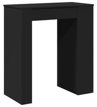 Bartisch mit Regal Schwarz 95x47x103,5 cm Holzwerkstoff