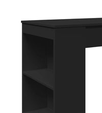 Bartisch mit Regal Schwarz 95x47x103,5 cm Holzwerkstoff
