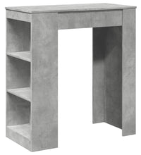 Bartisch mit Regal Betongrau 95x47x103,5 cm Holzwerkstoff