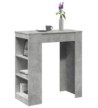 Bartisch mit Regal Betongrau 95x47x103,5 cm Holzwerkstoff