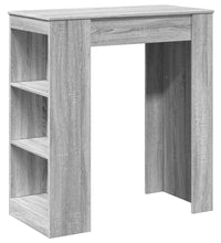 Bartisch mit Regal Grau Sonoma 95x47x103,5 cm Holzwerkstoff