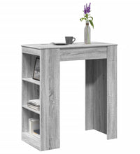 Bartisch mit Regal Grau Sonoma 95x47x103,5 cm Holzwerkstoff