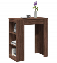 Bartisch mit Regal Braun Eiche 95x47x103,5 cm Holzwerkstoff