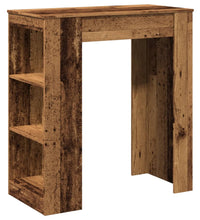 Bartisch mit Regal Altholz-Optik 95x47x103,5 cm Holzwerkstoff