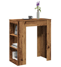 Bartisch mit Regal Altholz-Optik 95x47x103,5 cm Holzwerkstoff