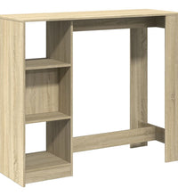 Bartisch mit Regal Sonoma-Eiche 124x46x103,5 cm Holzwerkstoff