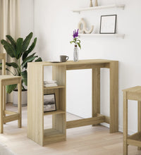 Bartisch mit Regal Sonoma-Eiche 124x46x103,5 cm Holzwerkstoff