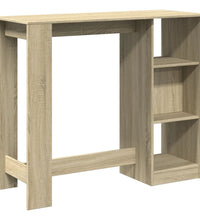 Bartisch mit Regal Sonoma-Eiche 124x46x103,5 cm Holzwerkstoff
