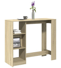 Bartisch mit Regal Sonoma-Eiche 124x46x103,5 cm Holzwerkstoff