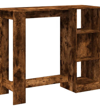 Bartisch mit Regal Räuchereiche 124x46x103,5 cm Holzwerkstoff